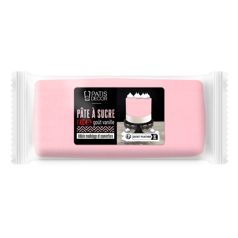 Pâte à sucre rose Patisdécor Pro 1 kg