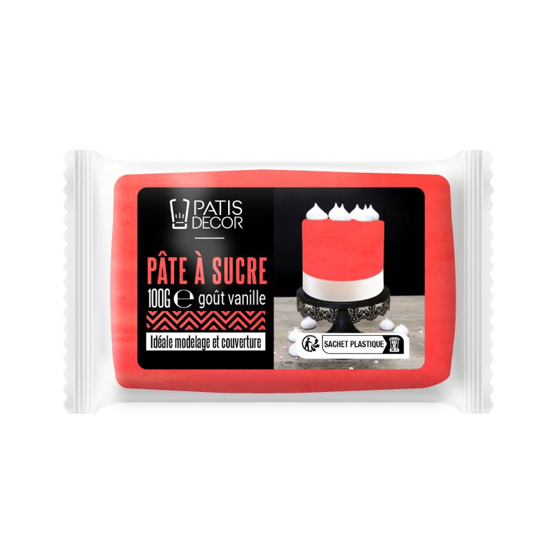 Pâte à sucre rouge Patisdécor 100 g