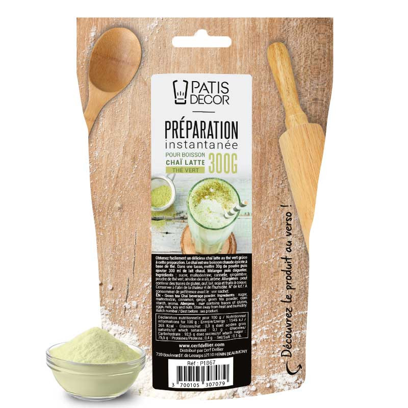 Préparation instantanée pour boisson Chaï Latte thé vert - 300 g