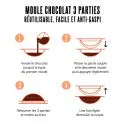 Moule chocolat en 3 parties Petites cloches Patisdécor