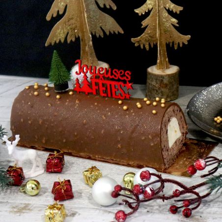 Boîte à Bûche blanche Pas cher - Emballage Patisserie Noël et Reveillon