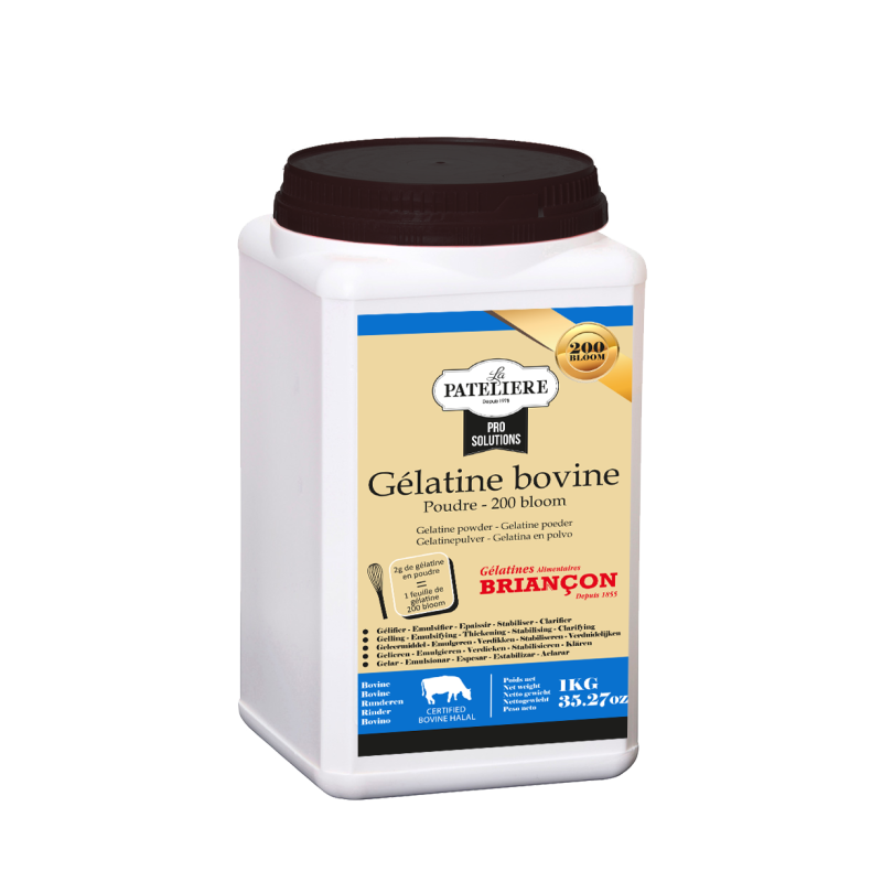 LA PATELIERE Gélatine Alimentaire en Poudre Origine Bovine 50 g :  : Epicerie