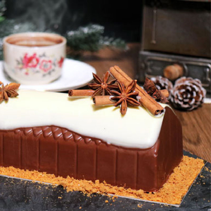 Coffret Ma Bûche de Noël au Spéculoos Patisdécor