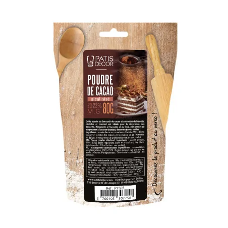 Poudre de cacao alcalinisé 80g