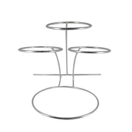 Plateau De Service à étages Métal Argenté - Présentoir à Pâtisserie Vintage