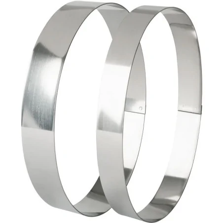 6 Cercles à Tarte Perforés En Acier Inoxydable - Diamètre 6 Cm, Hauteur 2 Cm, Antiadhésifs Pour Mousse, Muffins, Quiches