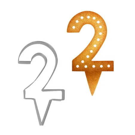 Emporte-pièces cake topper "2"