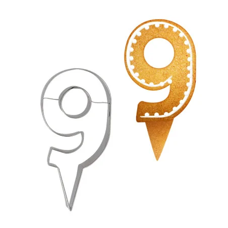 Emporte-pièces cake topper "9"