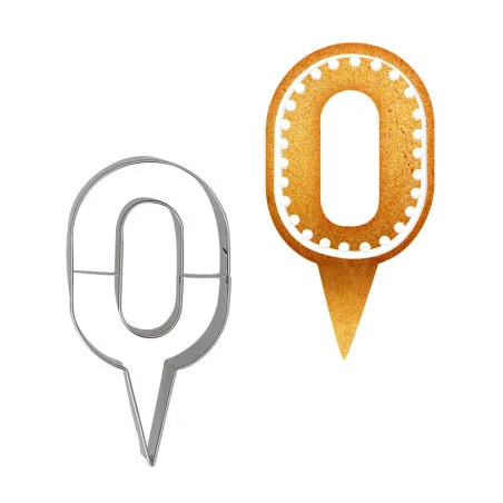 Emporte-pièces cake topper "0"