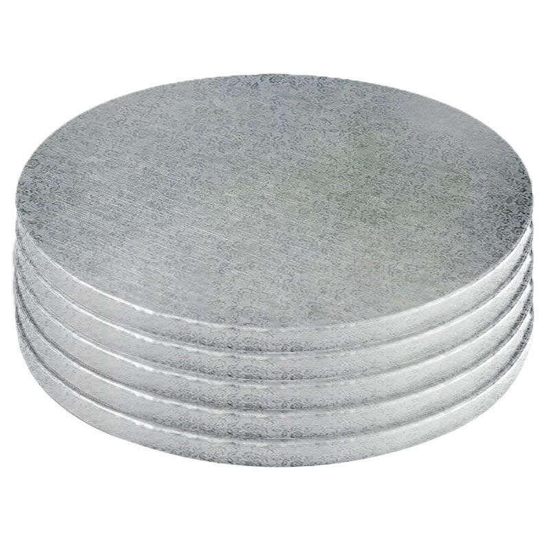 Cake Drums Ronds Argent Ø 17 cm (x5)