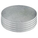 Cake Drums Ronds Argent Ø 25 cm (x5)