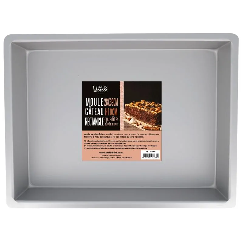 Moule à gâteau rectangulaire 28 x 39 cm H 10,2 cm