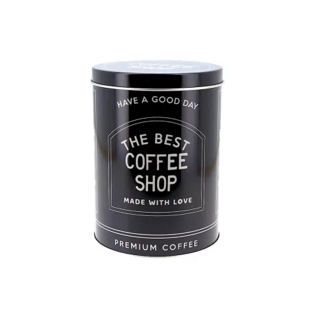 Boîte à café en métal noire