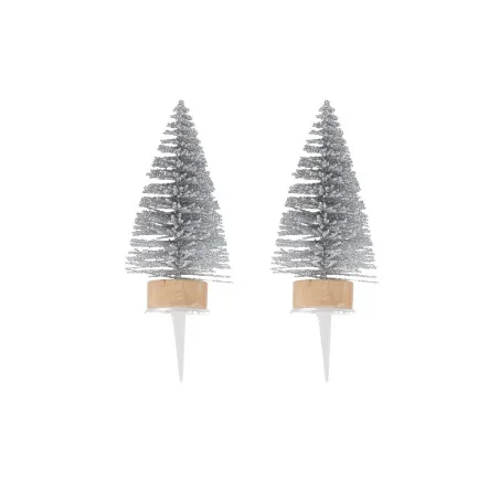 Cake toppers sapins argentés