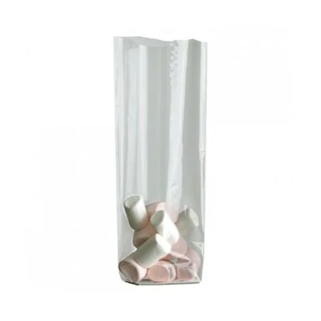 Lot De 500 Sachets à Fond Croisé En Polypropylène - 180x300 Mm, Motif étoiles Dorées, Alimentaire
