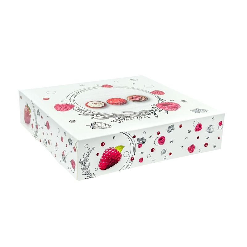Boîtes pâtissières Morgane 23 x 23 cm - Hauteur 5 cm (x 50)