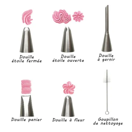 Douilles à pâtisserie (x5)...