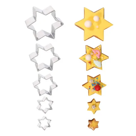 Lot 5 emporte-pièces inox...