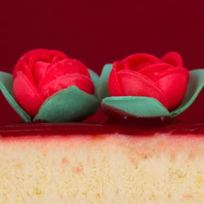 Boutons de rose rouge Patisdécor côté