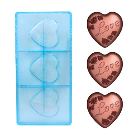 Moule chocolat coeurs Love