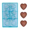 Moule bonbons en chocolat motif cœurs fleuris