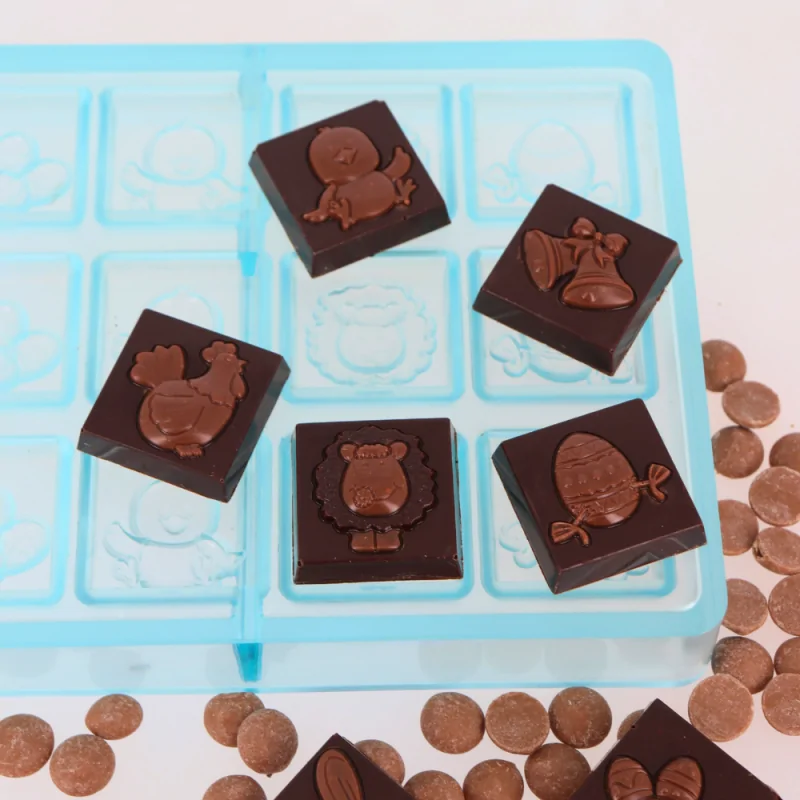 Moule carrés chocolat napolitains Pâques