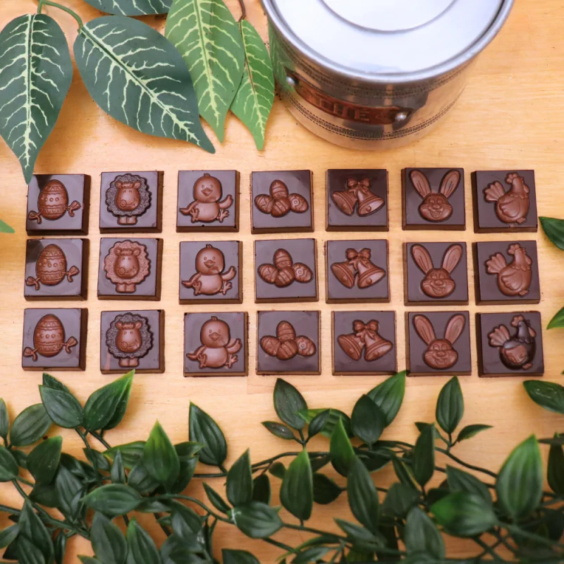 Carrés chocolat napolitains Pâques