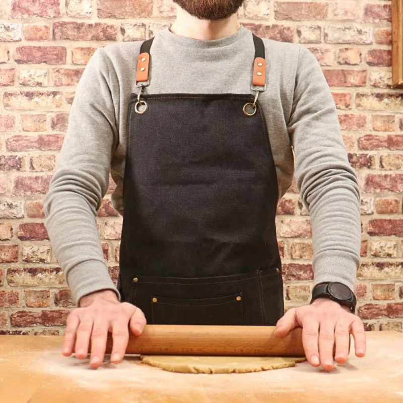 Tablier ajustable effet jean coloris noir ambiance