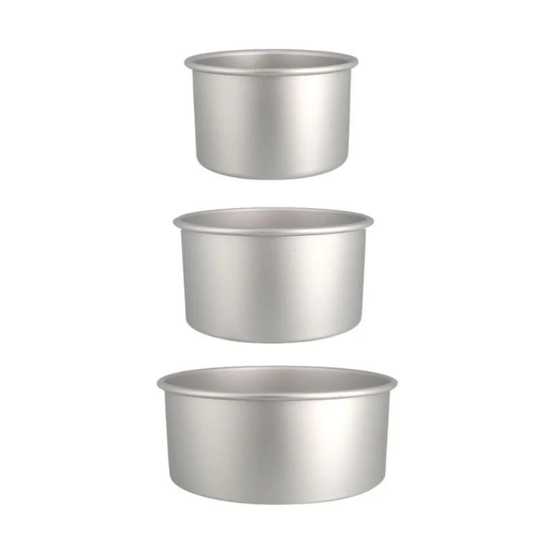 3 moules à gâteaux rond Hauteur 10 cm Ø 15 - 18 - 23 cm