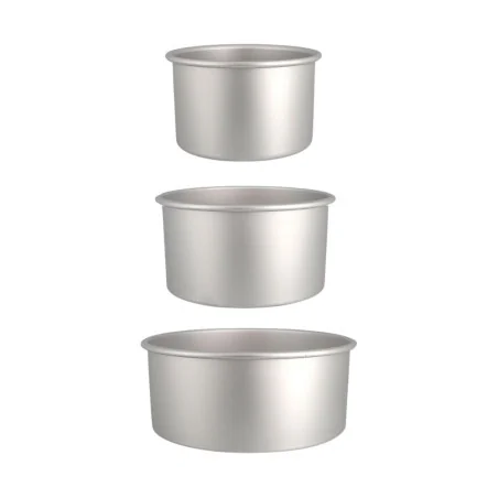 3 moules à gâteaux rond Hauteur 10 cm Ø 15 - 18 - 23 cm