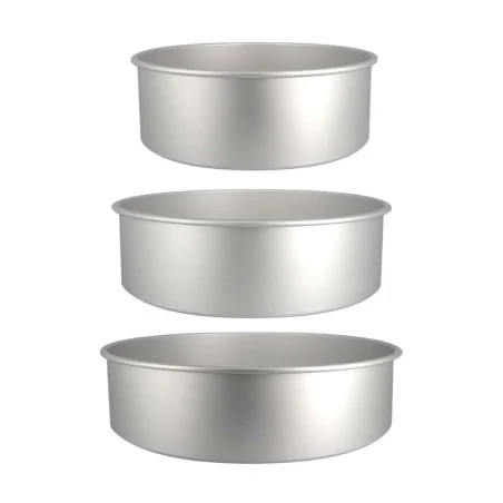 3 moules à gâteaux ronds Hauteur 10 cm Ø 28 - 33 - 38 cm