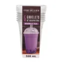 5 gobelets et couvercles bubble tea - 500 ml