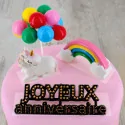 Kit décor gâteau licorne