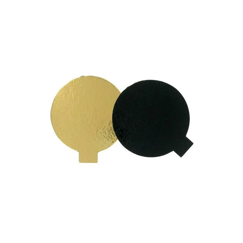 Rond carton Noir / Or individuel (x200)