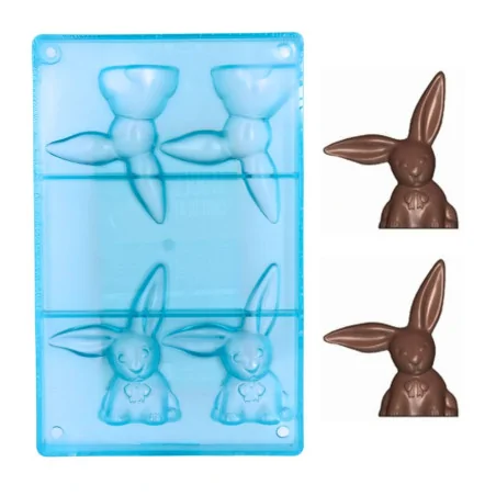 Moule chocolat 2 lapins...