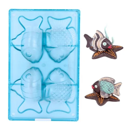 Moule chocolat 2 poissons...