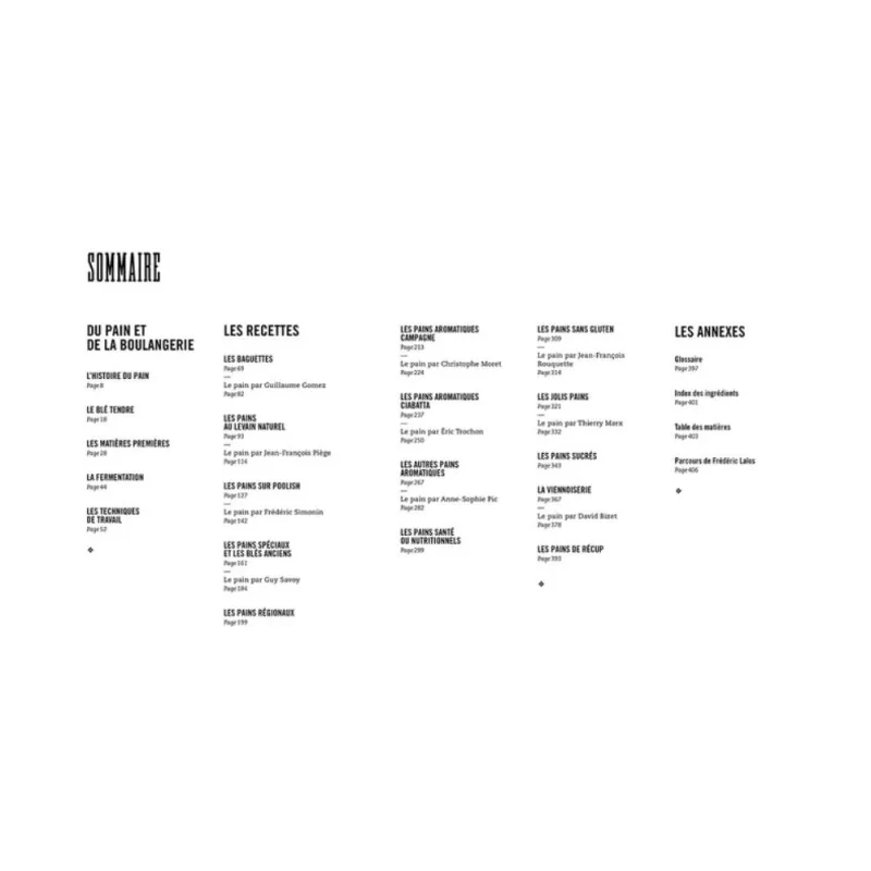 La boulangerie - Sommaire