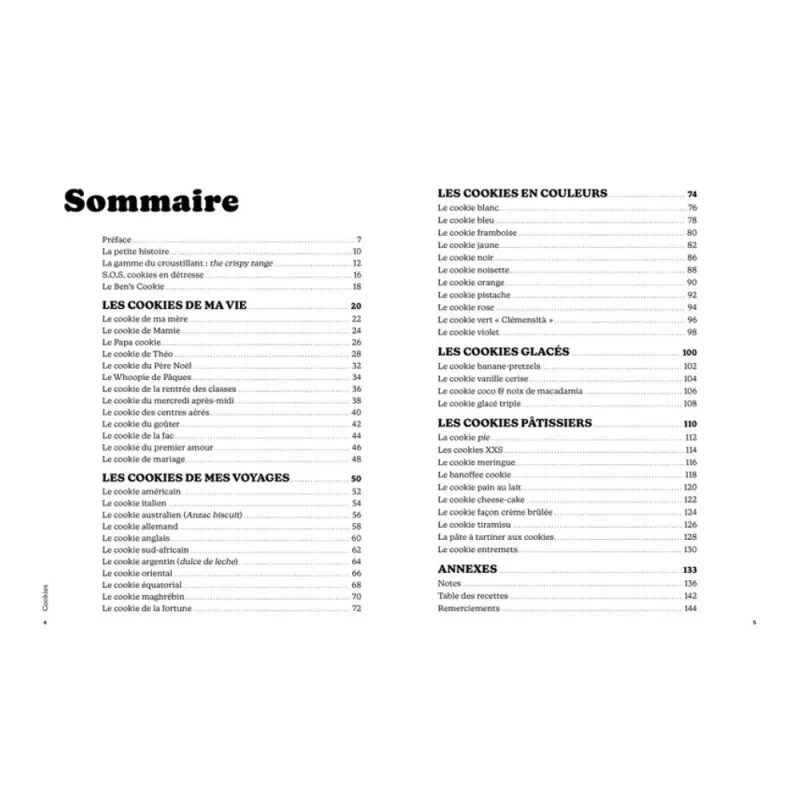 Cookies - Sommaire