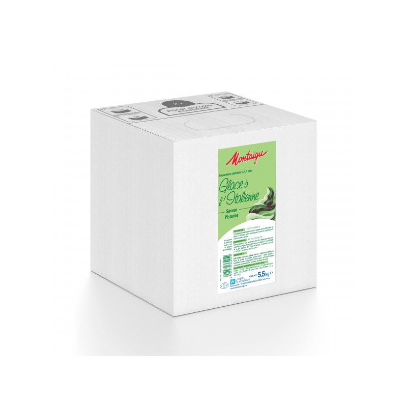 Préparation UHT pour glace à l'italienne - saveur pistache - 5,5 kg