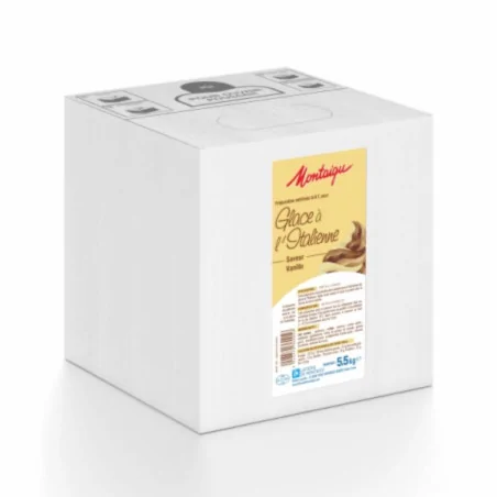Préparation UHT pour glace à l'italienne - saveur vanille - 5,5 kg