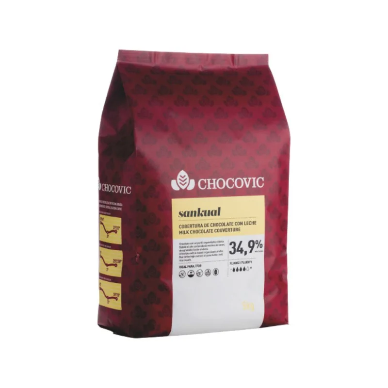 Chocolat de Couverture Lait Sankual Chocovic 34,9 % 5 kg