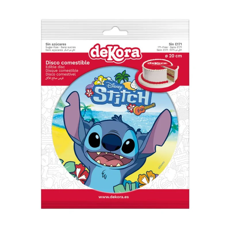 Disque azyme Stitch plage 20 cm PK