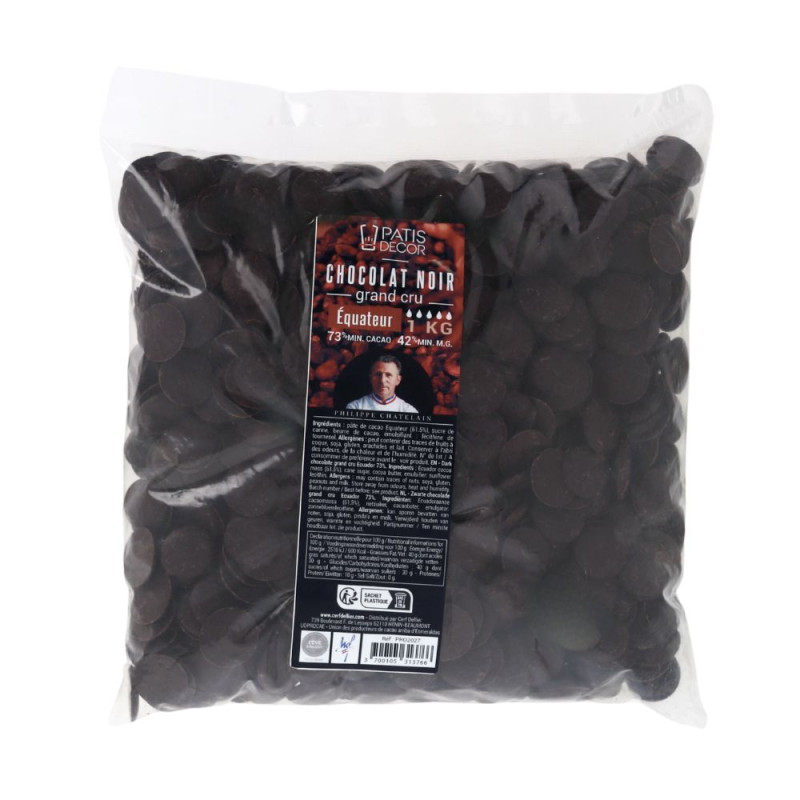 Chocolat noir grand cru Equateur 73 % 1 kg PK