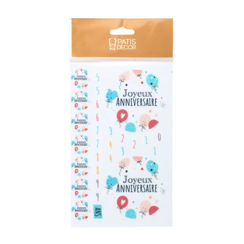 Décors en azyme assortis thème anniversaire PK