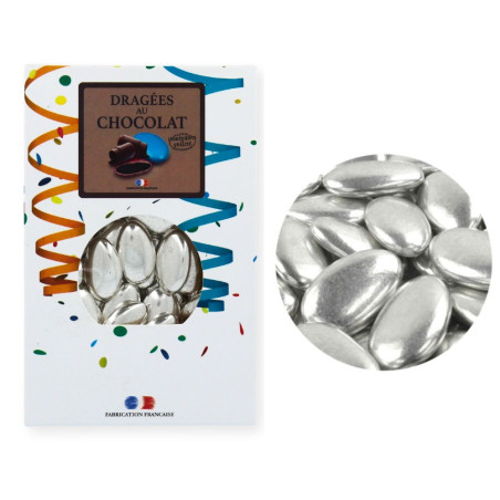 Dragées chocolat argentées Patisdécor 500 g