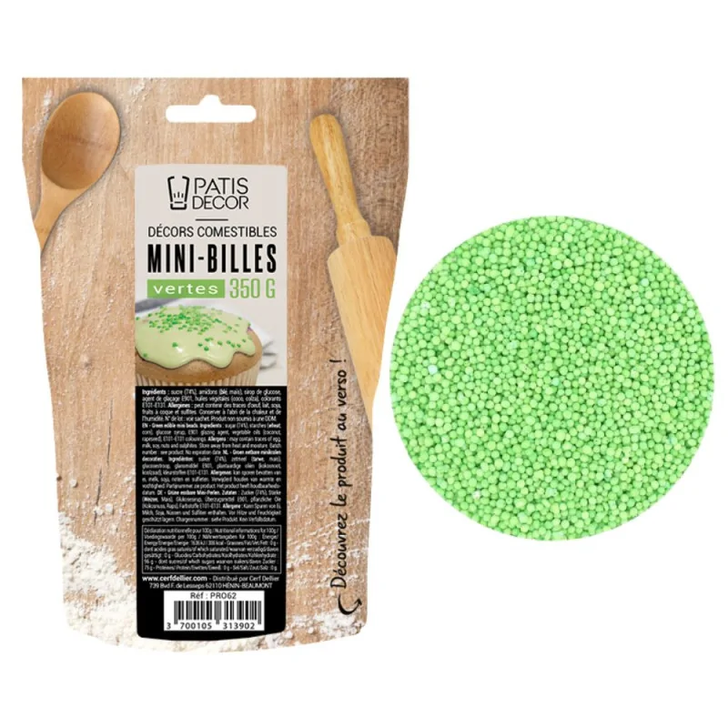 Décors minibilles vertes Patisdécor