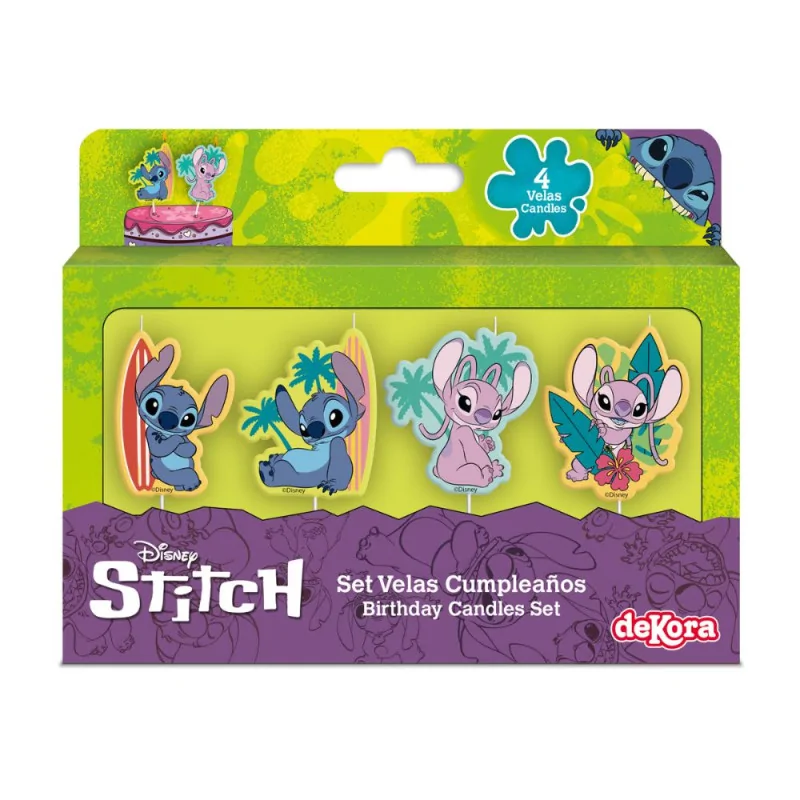 Bougies d'anniversaire Stitch 4 pièces PK