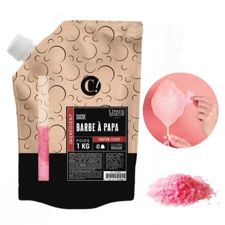 Sucre barbe à papa parfum cerise 1 kg