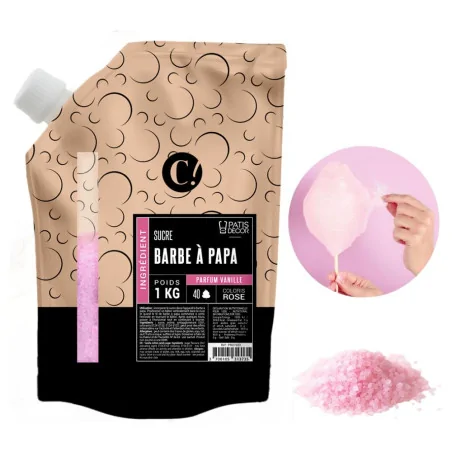 Sucre barbe à papa parfum vanille 1 kg