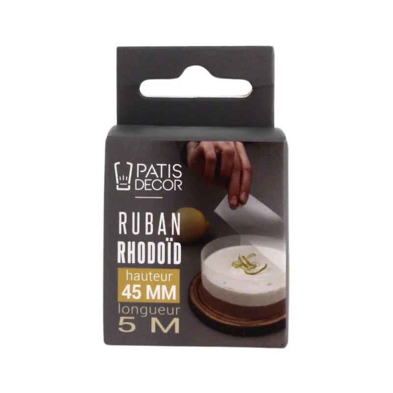 Ruban rhodoïd hauteur 45 mm, 5 mètres PK